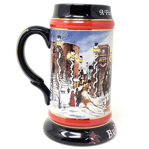 Budweiser Anheuser-Busch 1992 Holiday Collectible Stein Perfect Christmas - Picture 3 of 12
